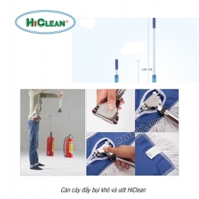 Cán cây đẩy bụi khô và ướt HiClean