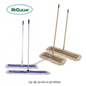 Cây đẩy bụi khô và ướt HiClean (cán + giẻ lau)